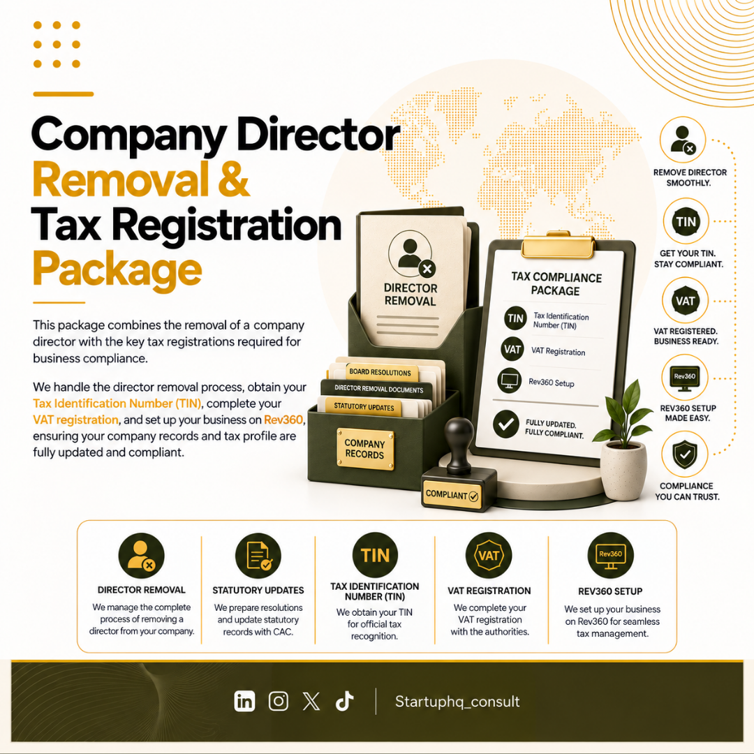Company Director Removal & Tax Registration Package