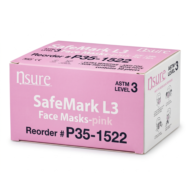 N'sure Safemark L3 Pink Mask
