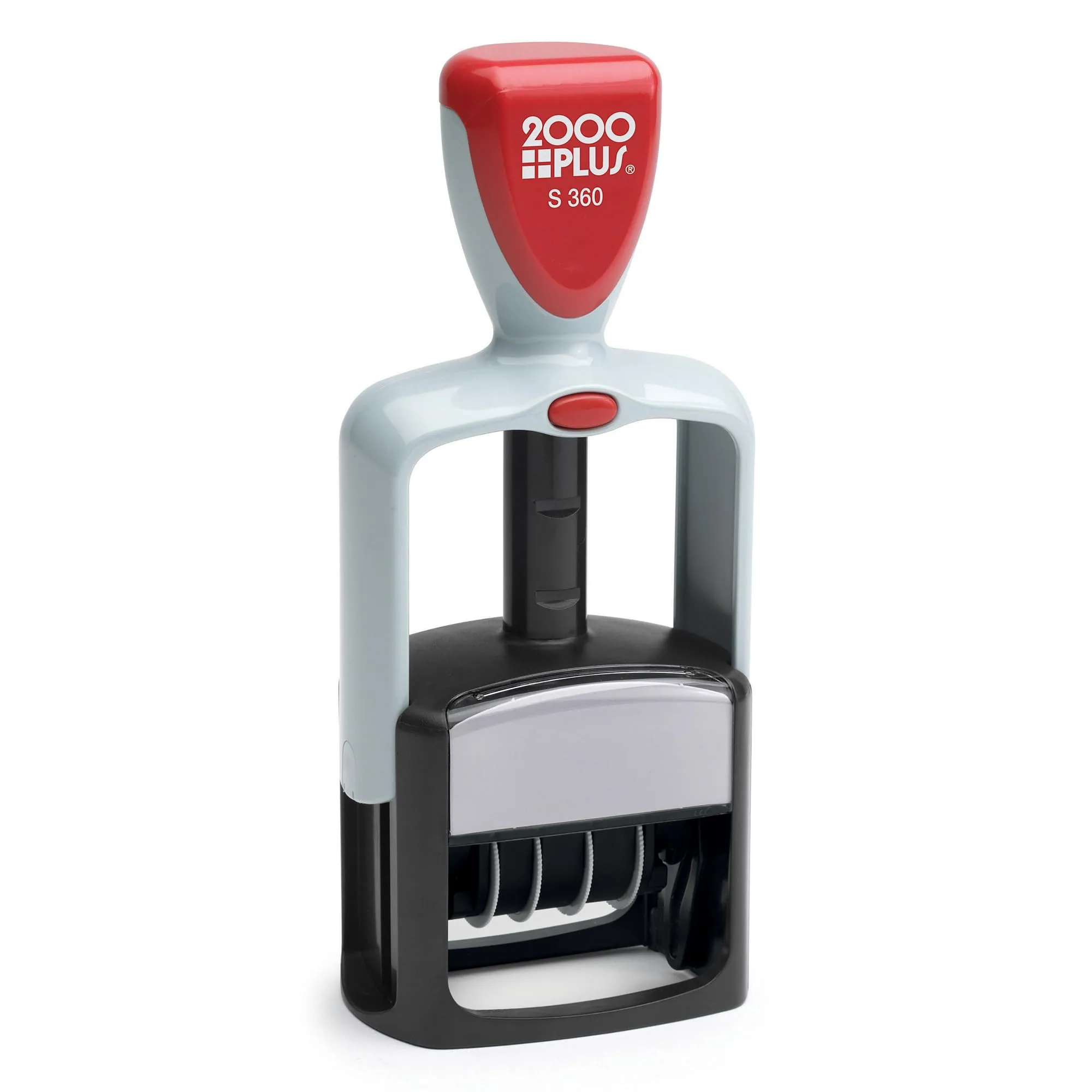 2000 PLUS 4-In-1 Date and Message Stamp, Self-Inking, ENTERED PAID RECEIVED FAXED, Red & Blue Ink (032519)