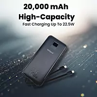 22.5W Fast Charging Power Bank 20,000mAh – Portable Charger with Built-in Cables & LED Display