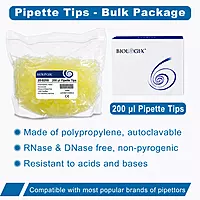 200μl Universal Pipette Tips, PP, Bulk Pack, Non-Sterile, Yellow, DNase & RNase free