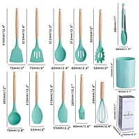 SILICONE COOKWARE SILICON COOKING SPOON - 12PIECES