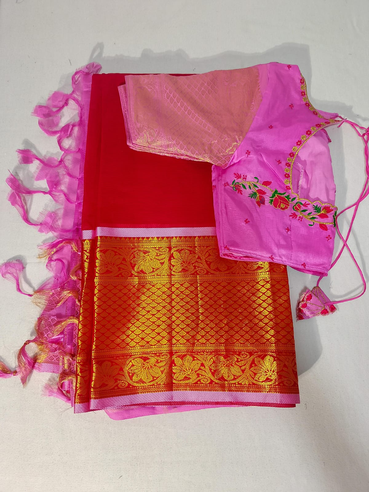 N215: Ready To Ship Beautiful Saree With Stitched Blouse N215: Ready To Ship Beautiful Saree With Stitched Blouse