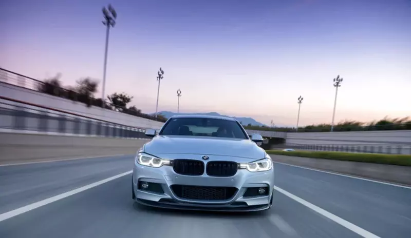 BMW F30 / F35 M-Tech GV Style Carbon Fiber Front Lip & Caps (2013–2019)