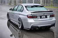 BMW F30 / F35 M-Tech GV Style Carbon Fiber Rear Lip with Diffuser & Caps (2013–2019)