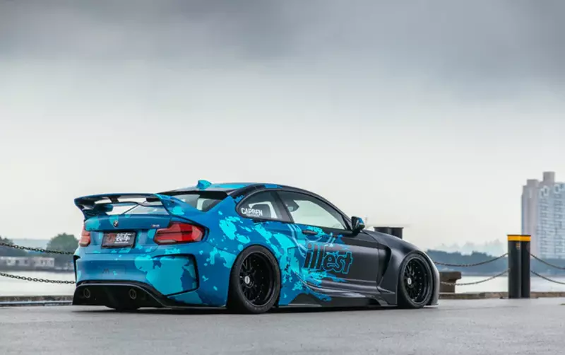 BMW M2 F87 VR Style Wide Full Body Kit – Partial Carbon Fiber (2016–2020)