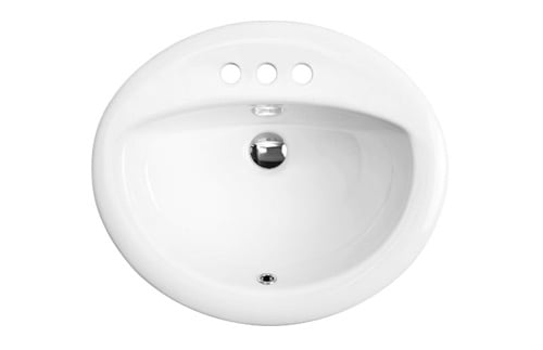 Oval Vanity 2017 - White, Drop-In Oval Vanity 2017 - White, Drop-In