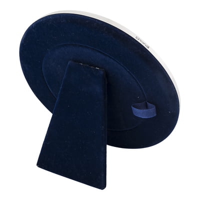 Frame Sterling/Velvetine Beaded Design Beveled Glass 4" Frame Sterling/Velvetine Beaded Design Beveled Glass 4"