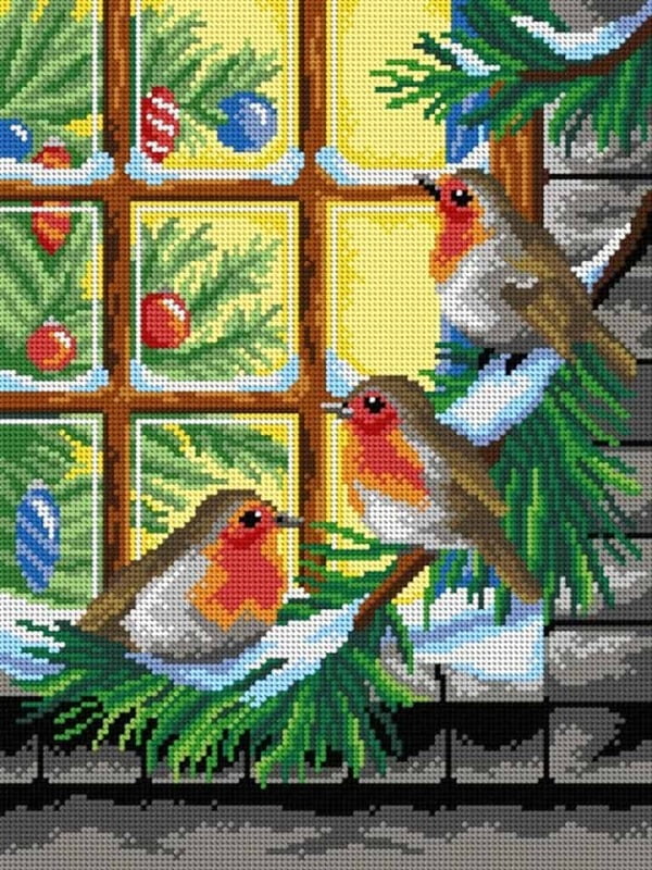 Aspettando Natale - Tela Mezzopunto da 30x40 cm