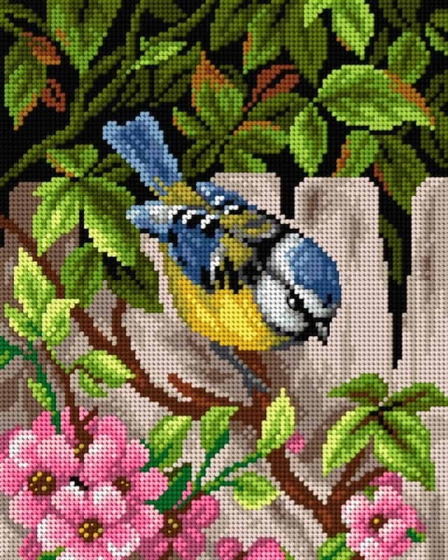 Arriva la Primavera - Tela Mezzopunto da 30x40 cm