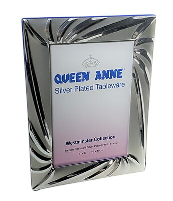 4" x 6" Photo Size English Silver Plated Photo Frame Westminster Collection (Non Tarnish) 4" x 6" Photo Size English Silver Plated Photo Frame Westminster Collection (Non Tarnish)