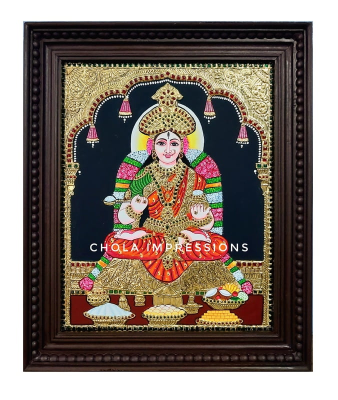 Traditional Kashi Annapoorani Tanjore Painting - Exclusive Collection Traditional Kashi Annapoorani Tanjore Painting - Exclusive Collection
