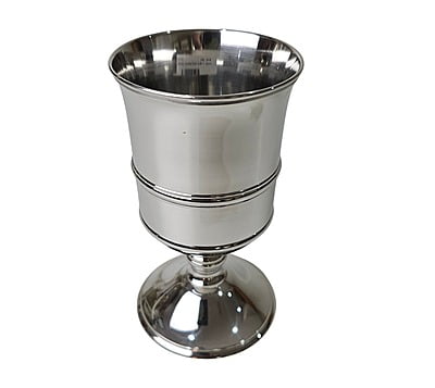Pewter Goblet Plain 7"" h ,Boxed