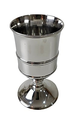 Pewter Goblet Plain 7"" h ,Boxed