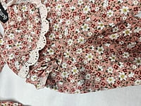 Pink Prairie Dress w/Matching Bonnet-Distressed Pink Prairie Dress w/Matching Bonnet-Distressed