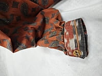 Dark Orange Paisley Print Shirt