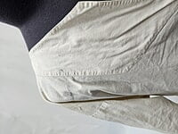 Cream Cotton Shirt w/Shortened Sleeves