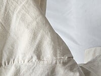Cream Cotton Shirt w/Shortened Sleeves