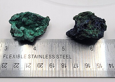 Azurite and Malachite Specimens