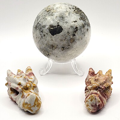 Mookaite Dragon Heads