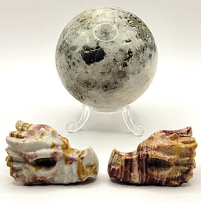 Mookaite Dragon Heads