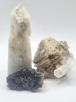 Tanzanite Fluorite Clusters