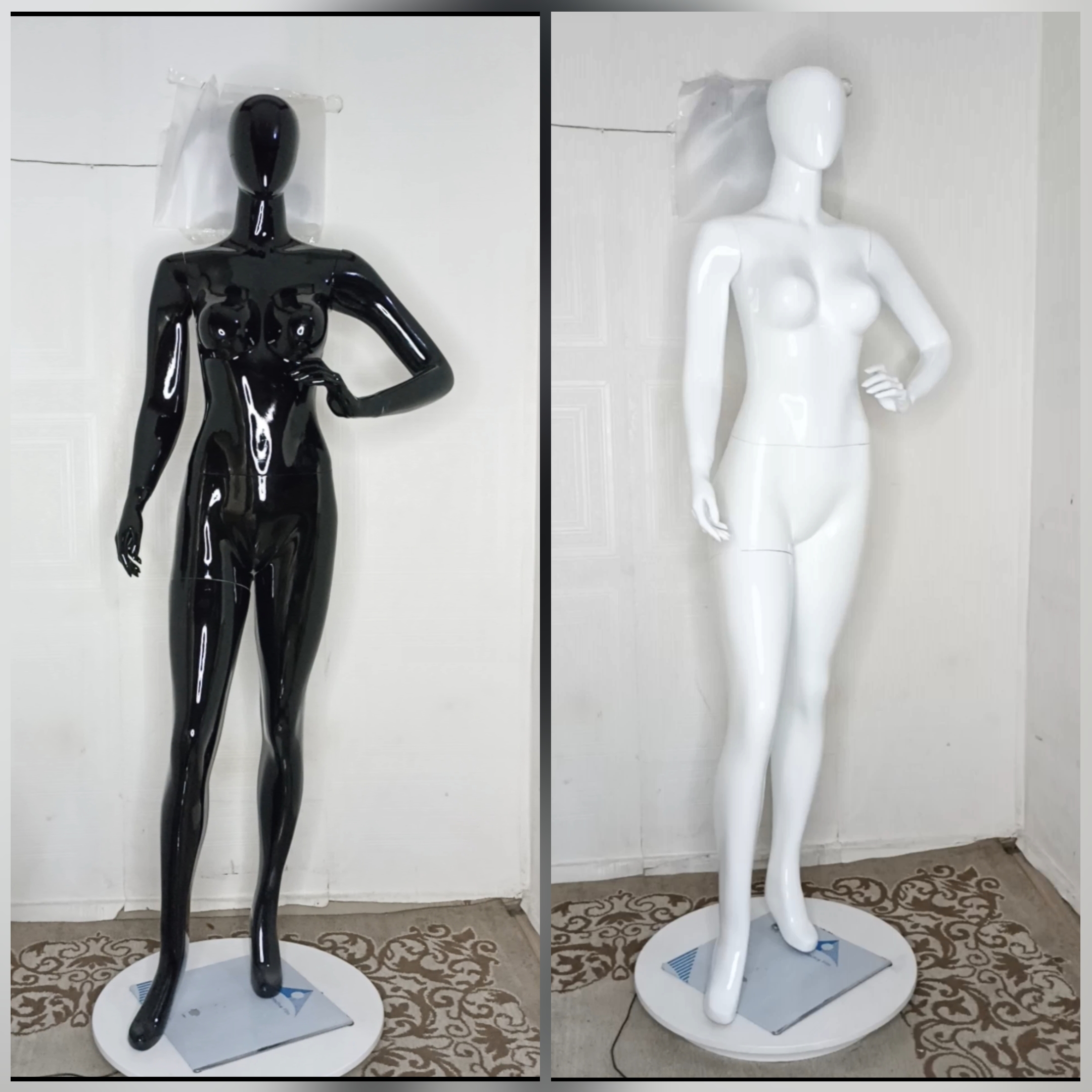 Female Mannequin-Full Plain Glossy Colour-Full Fibreglass Size 12 with Posture
