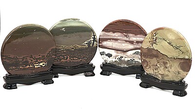 Picture Jasper Round Slabs with Stand