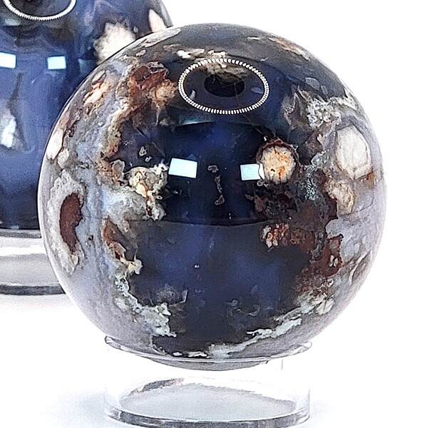 Blue Flower Agate Sphere