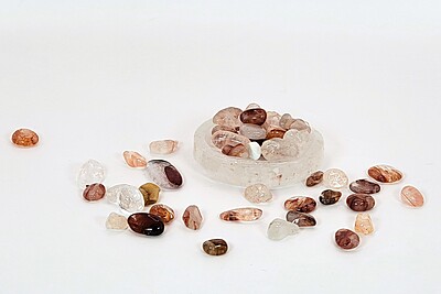 Hematoid Quartz Chips