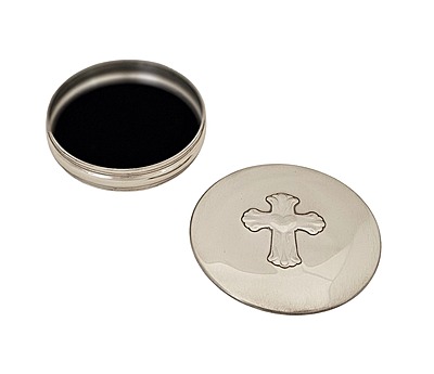 Cross Hinged 3.5""Pewter Box. SKU #: EB14709/90.