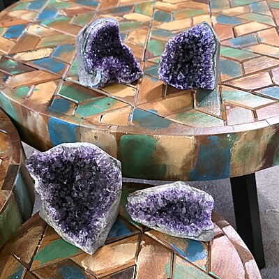 Raw Cut Amethyst Geodes