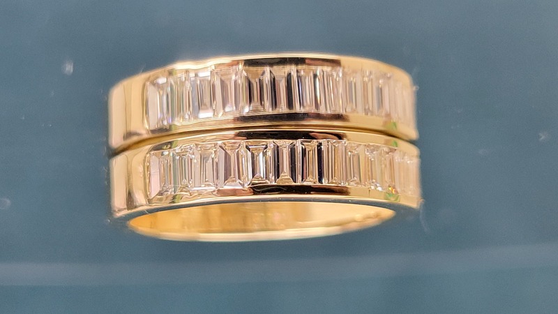 4mm wide Baguette Diamond Eternity Band