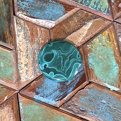 Malachite Round Slab Minis