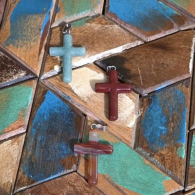 Gemstone Cross Pendants