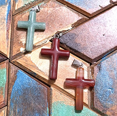 Gemstone Cross Pendants