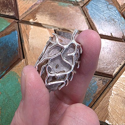 Raw Cobalt-Bearing Calcite Pendant