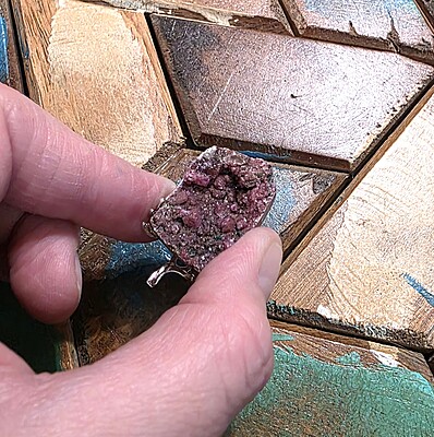 Raw Cobalt-Bearing Calcite Pendant