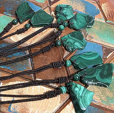 Malachite Slab Necklaces