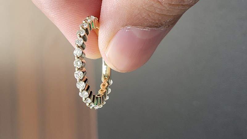 2mm wide eternity diamond wedding band