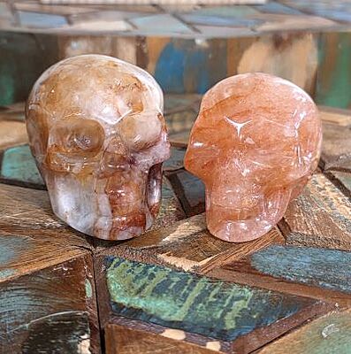 Hematoid Quartz Skulls Hematoid Quartz Skulls