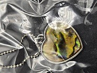 Heart Paua Shell Pendant Necklace