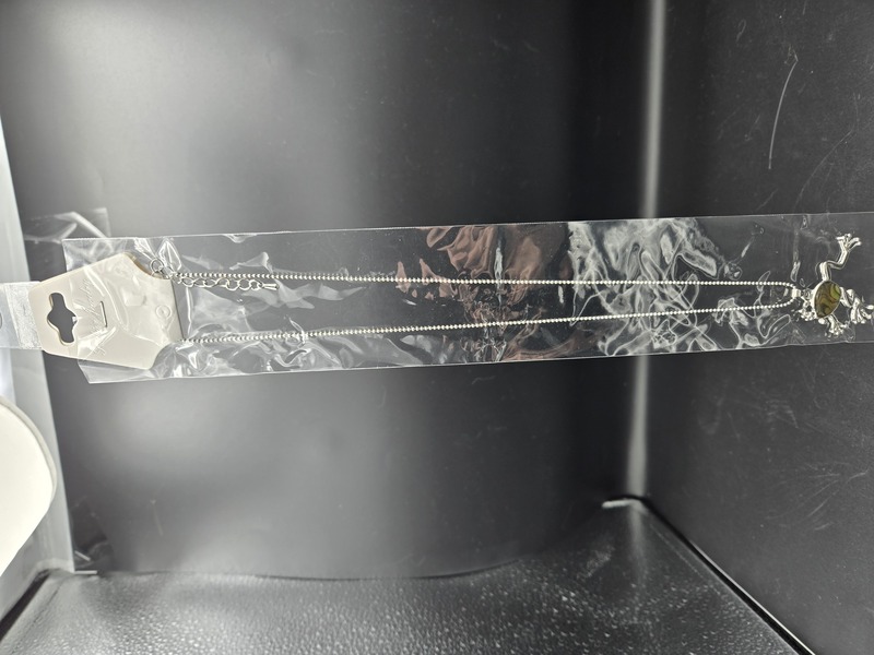 Frog Paua Shell Pendant Necklace