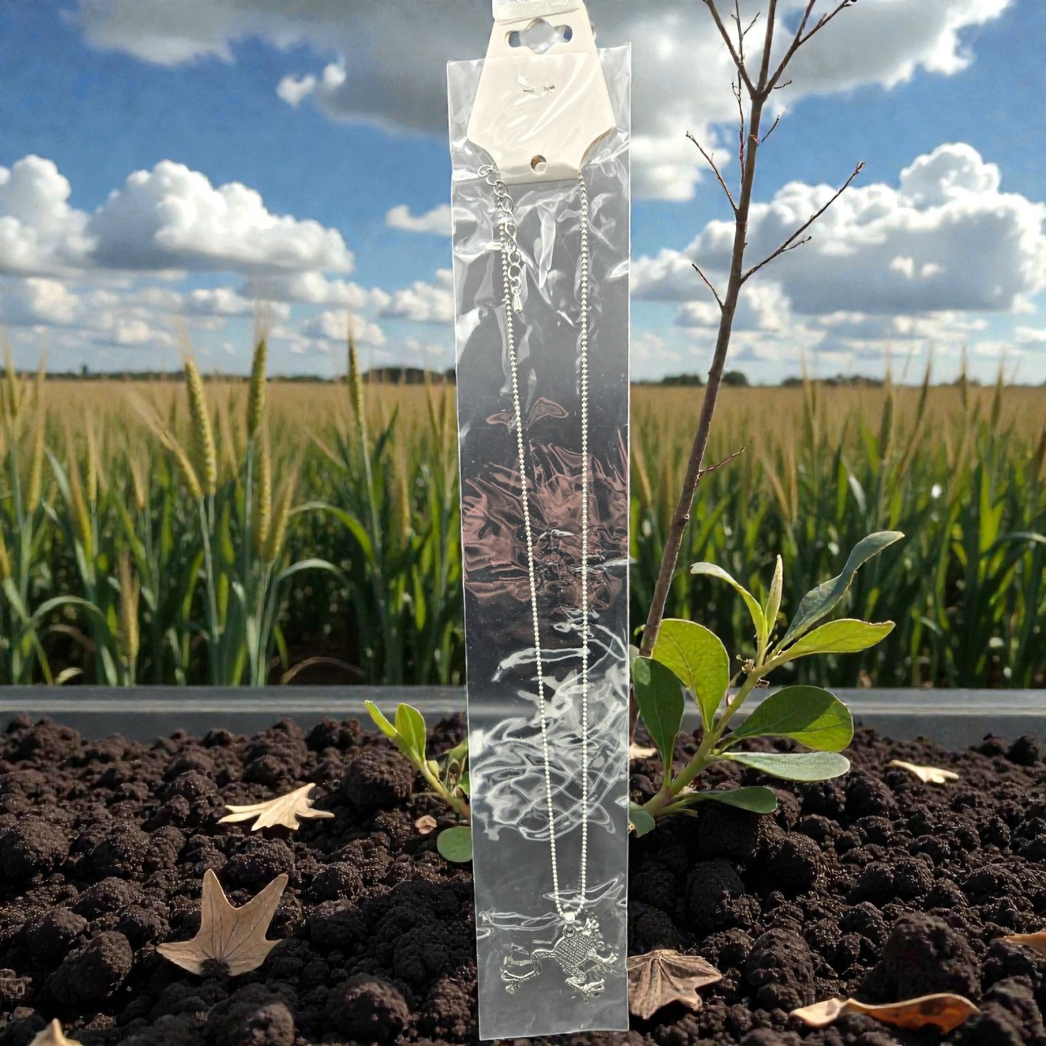 Frog Paua Shell Pendant Necklace