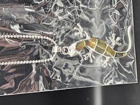 Paua Shell Lizard Necklace