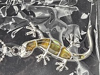 Paua Shell Lizard Necklace