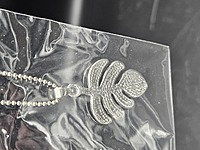 Monstera Leaf Paua Shell Pendant Necklace