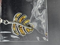 Monstera Leaf Paua Shell Pendant Necklace