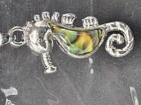 Seahorse Paua Shell Pendant Necklace