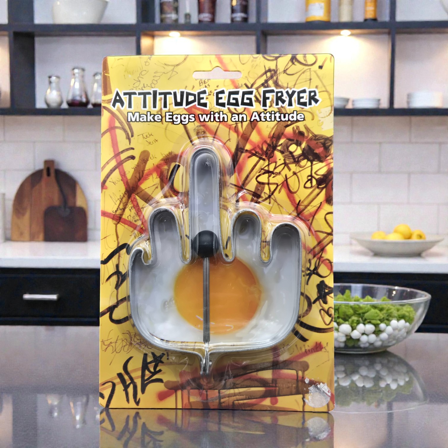 Attitude Egg Fryer, Funny Middle Finger Shaped Egg Mold
